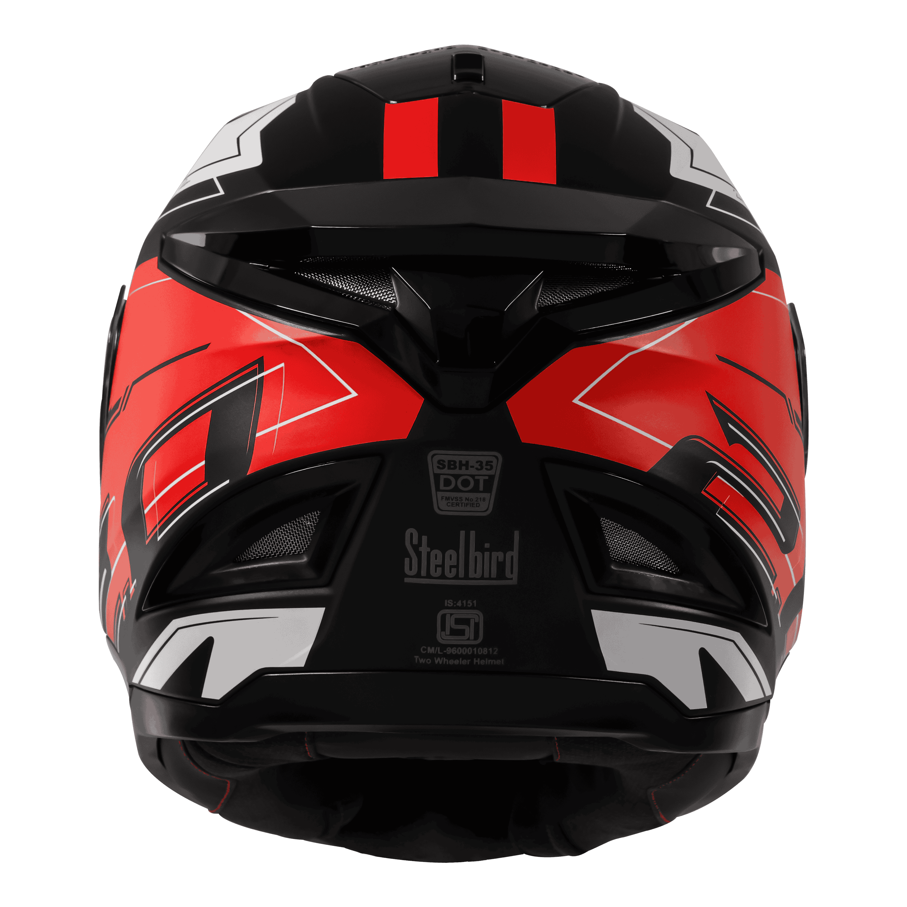 SBH-35 DOT ROBOT 2.0 REBORN GLOSSY BLACK WITH RED